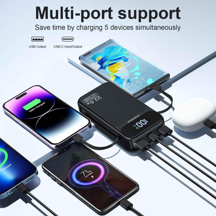 Batterie Externe 27.000mAh avec Cable