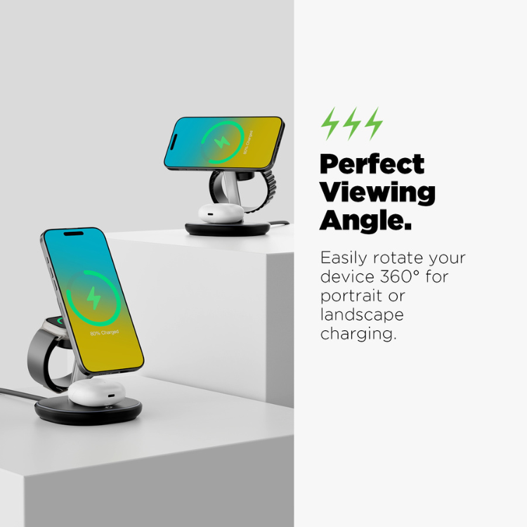 AmpNergy MagStance 3-en-1 Support de recharge sans fil
