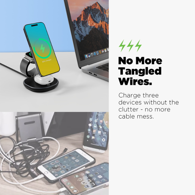 AmpNergy MagStance 3-en-1 Support de recharge sans fil