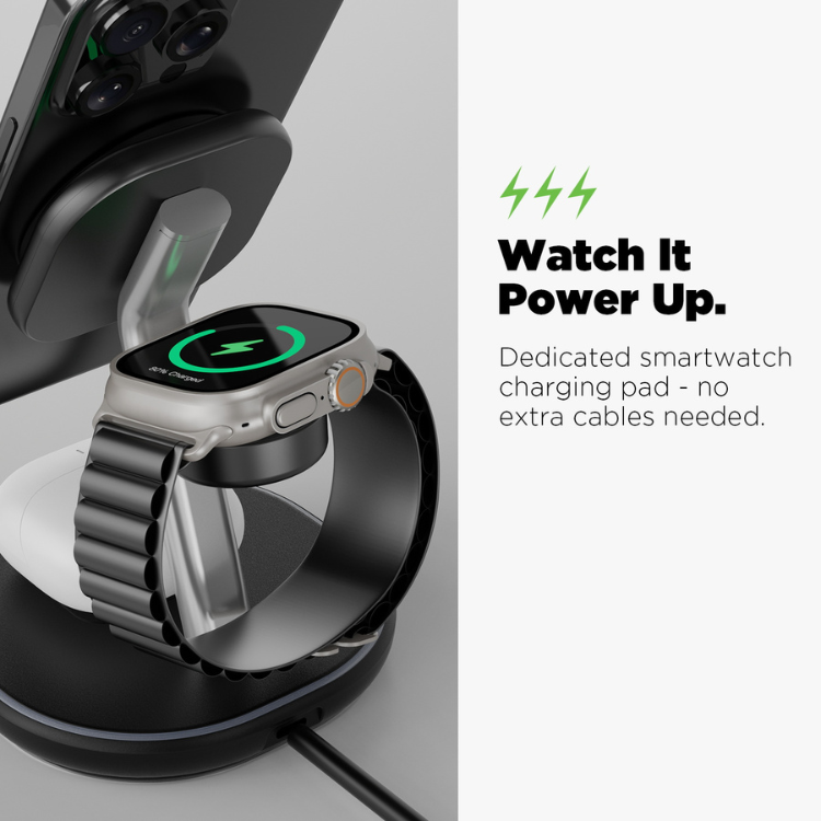 AmpNergy MagStance 3-en-1 Support de recharge sans fil