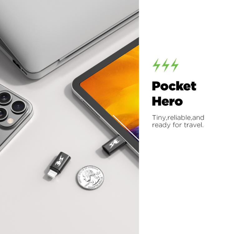 AmpNergy Passport Adaptateur USB-C vers Lightning