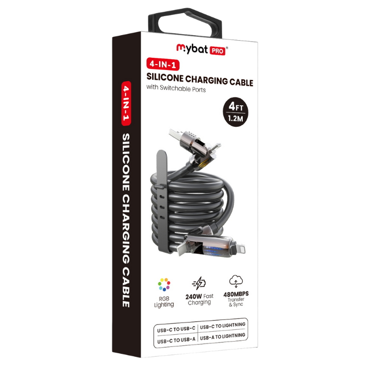 MyBat Pro Câble de charge 4-en-1 en silicone