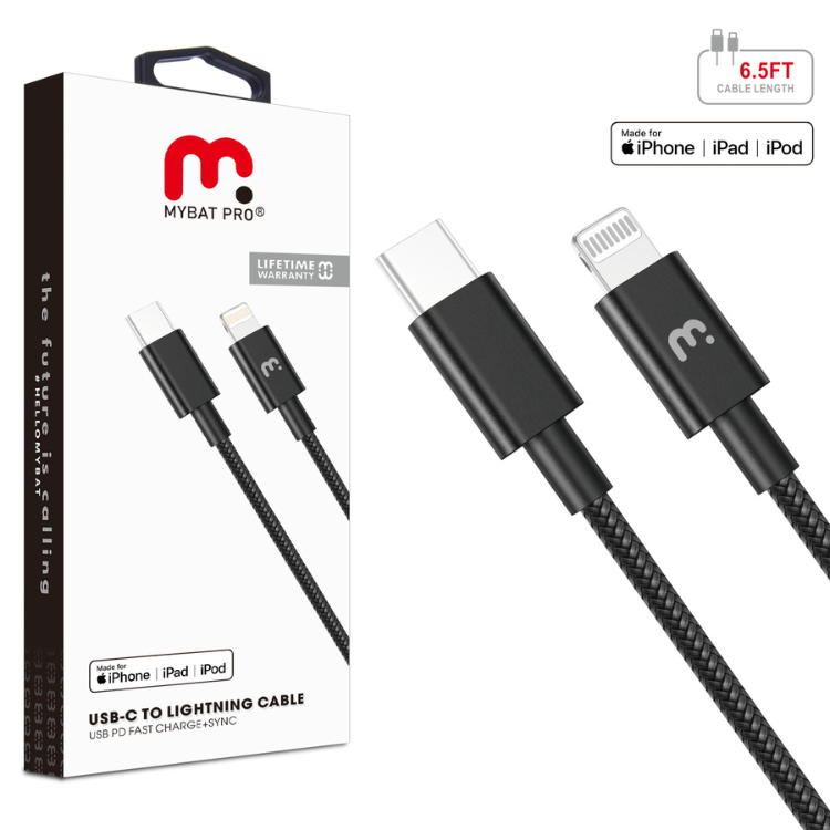 MyBat Pro MFi Câble USB-C vers Lightning 2m