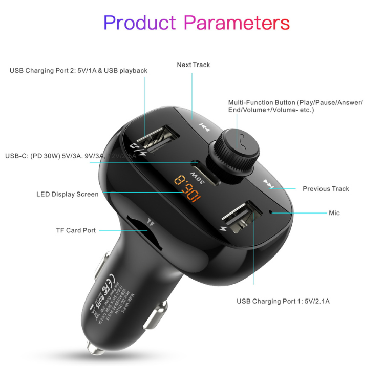 MyBat Pro Transmetteur FM avec chargeur voiture