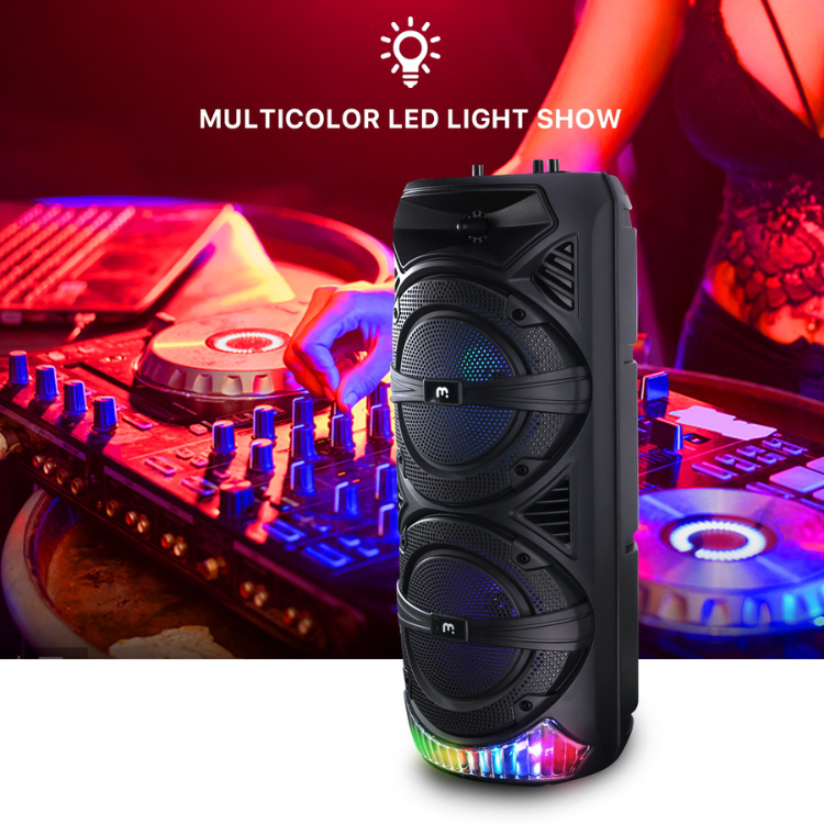 MyBat Pro Salsa LED Enceinte Portable avec Micro – 30W, LEDs, Micro, Autonomie 5h
