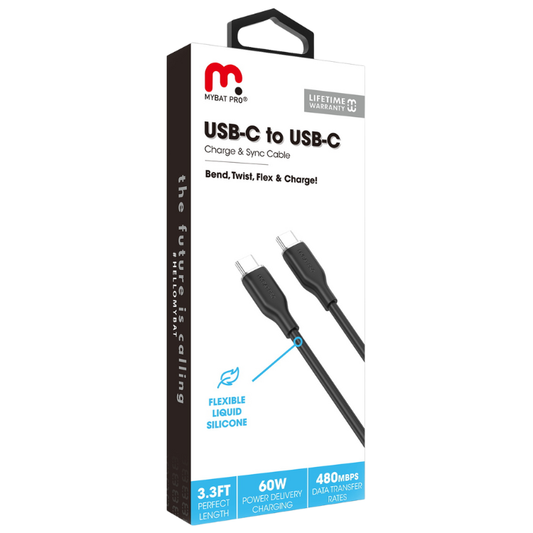 MyBat Pro Cable USB-C à USB-C en Silicone, 1m