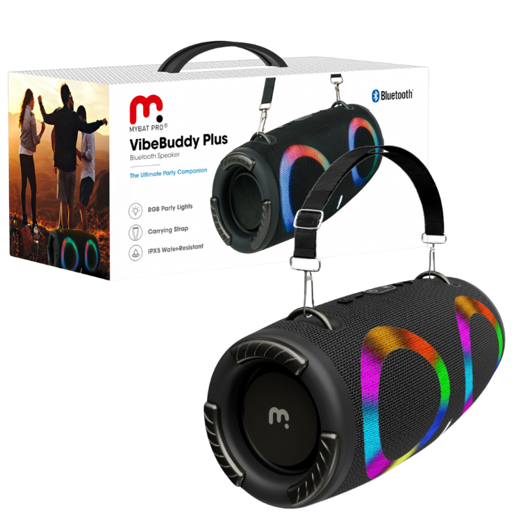 MyBat Pro Vibebuddy Plus Portable Wireless Speaker - Black