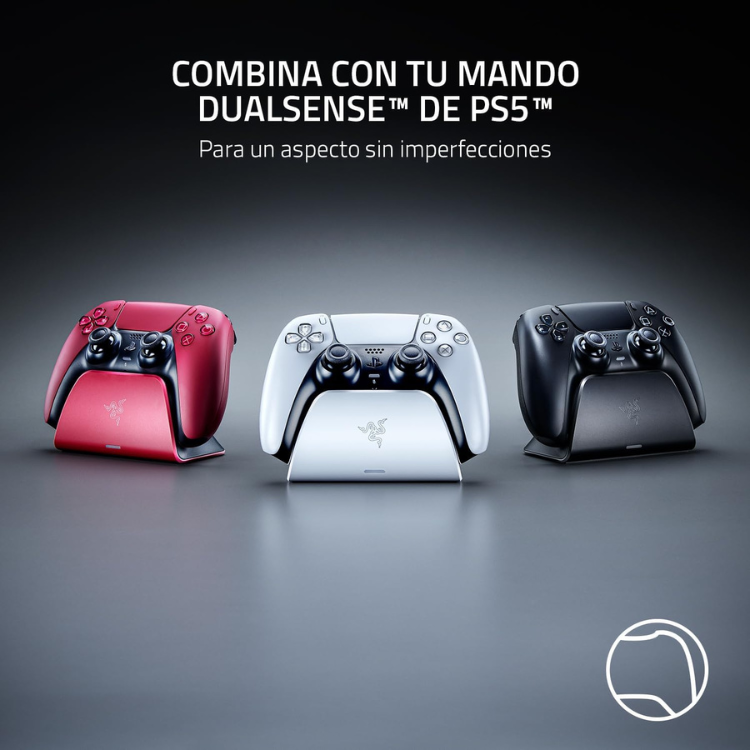Razer Station de Recharge Rapide pour Manette PS5 – Support Officiel avec Charge USB-C (Manette non incluse)