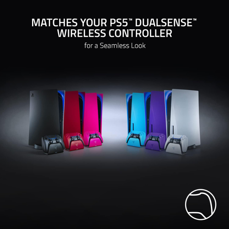 Razer Station de Recharge Rapide pour Manette PS5 – Support Officiel avec Charge USB-C (Manette non incluse)