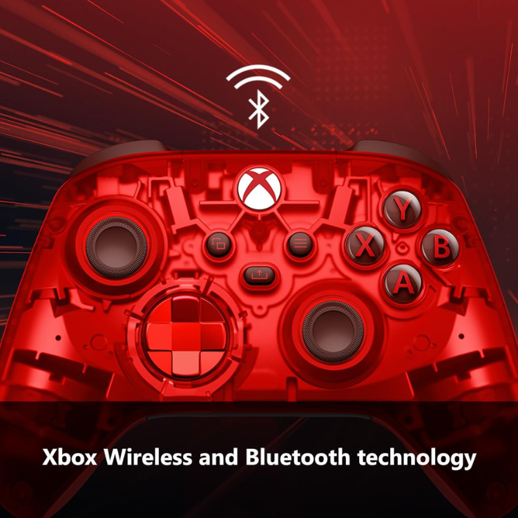 Microsoft Manette pour Xbox Red Translucide
