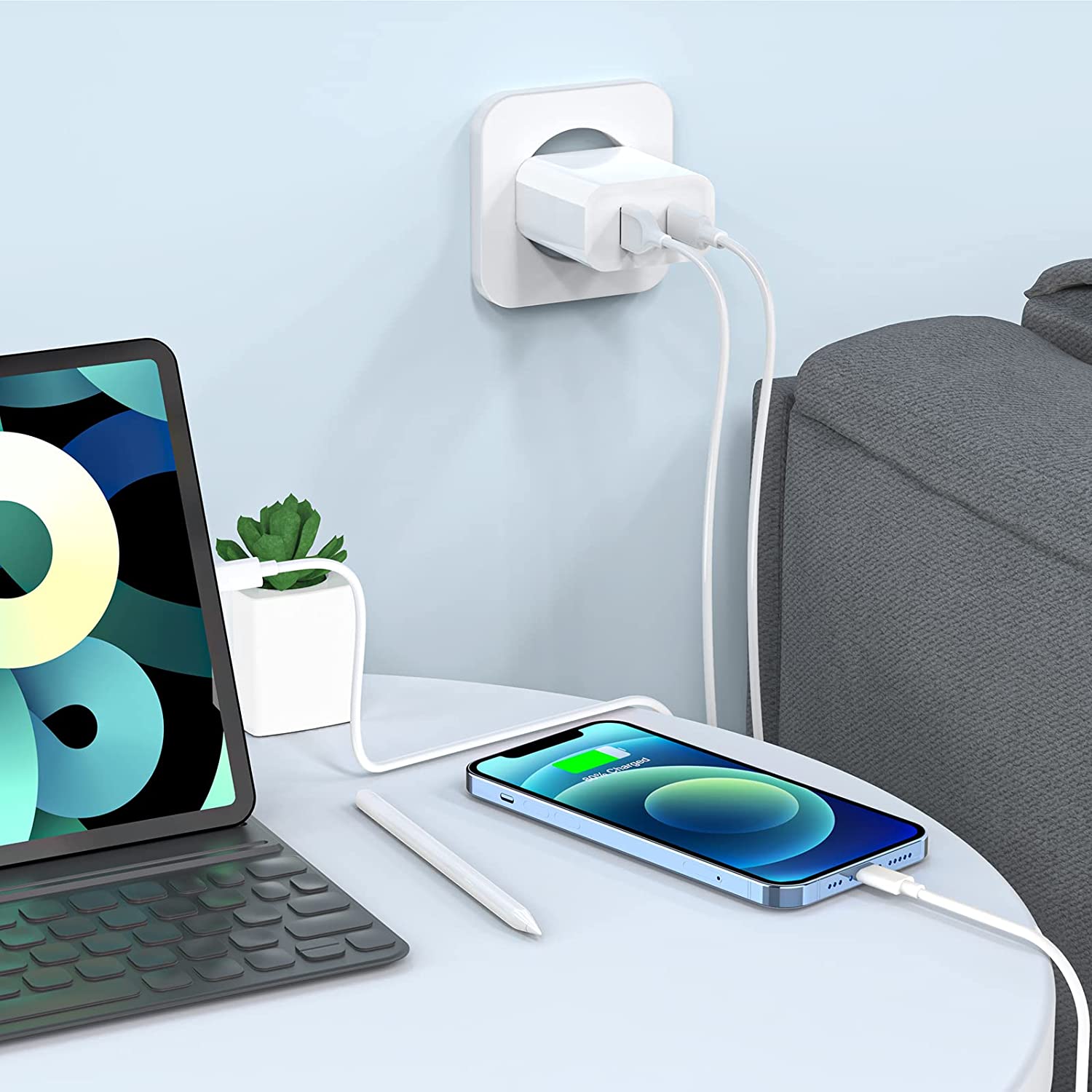 CHARGEUR 20W - USB et USB-C - FR