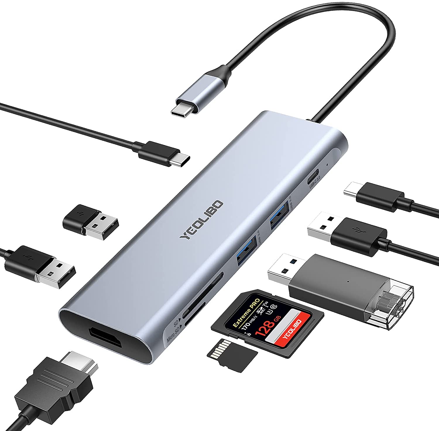 HUB USB-C POUR MACBOOK, ORDI ET TABLETTES