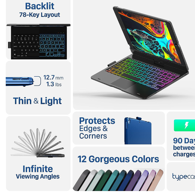 Typecase FLEXBOOK COQUE AVEC CLAVIER POUR IPAD Guadeloupe