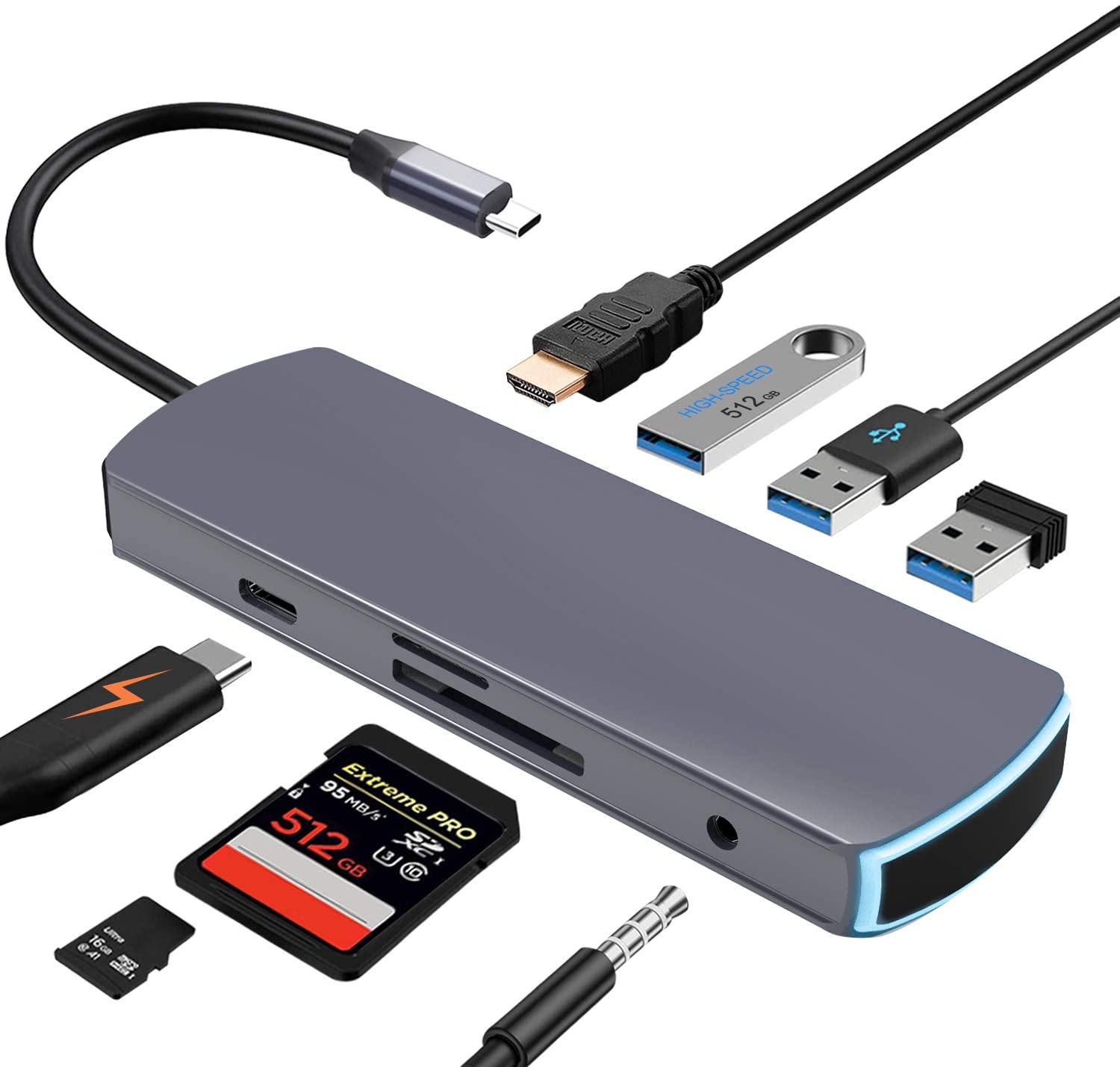 HUB USB-C POUR MACBOOK, ORDI ET TABLETTES