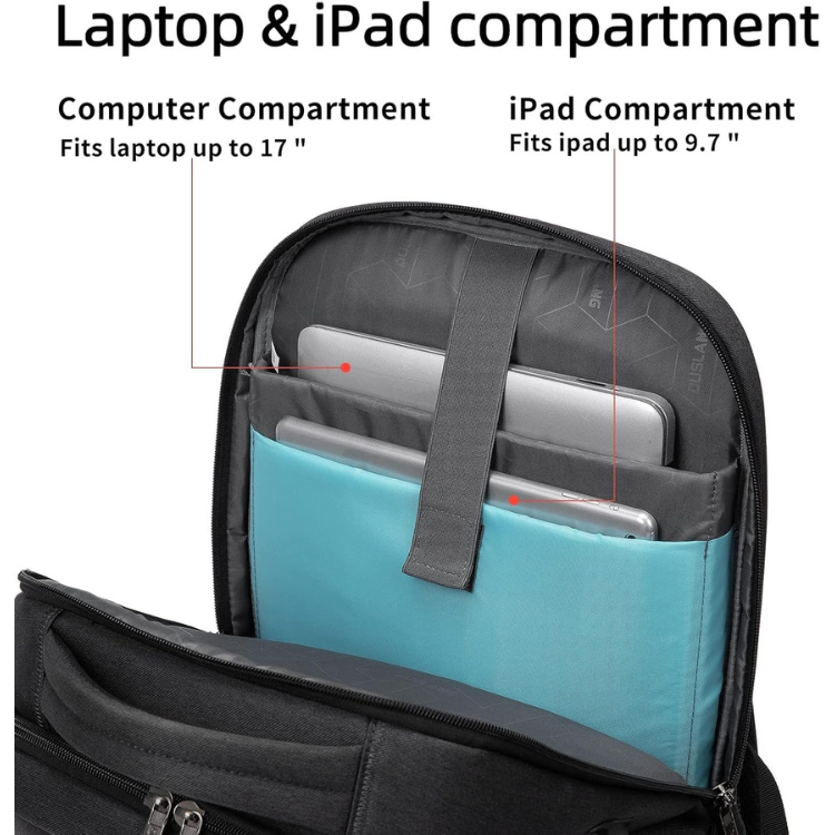 Sac à Dos pour Ordinateur Portable jusqu'à 17' - Avec Chargeur USB