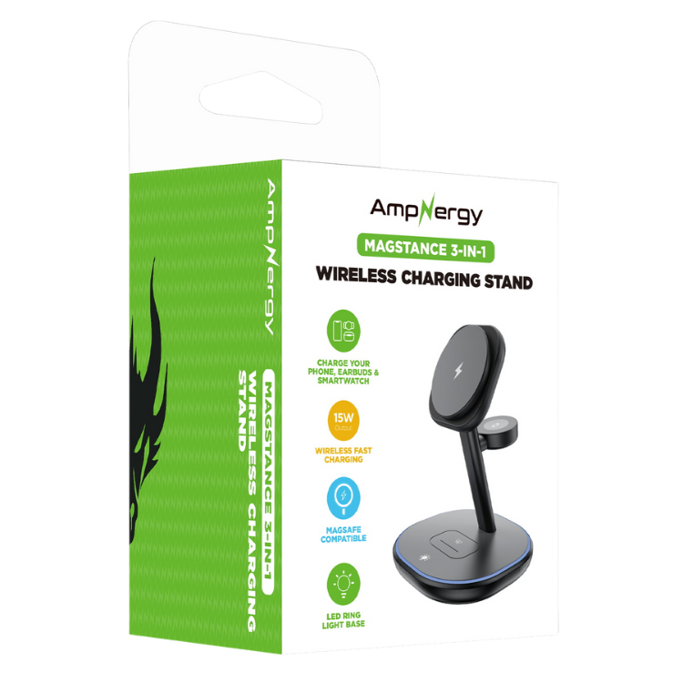 AmpNergy MagStance 3-en-1 Support de recharge sans fil