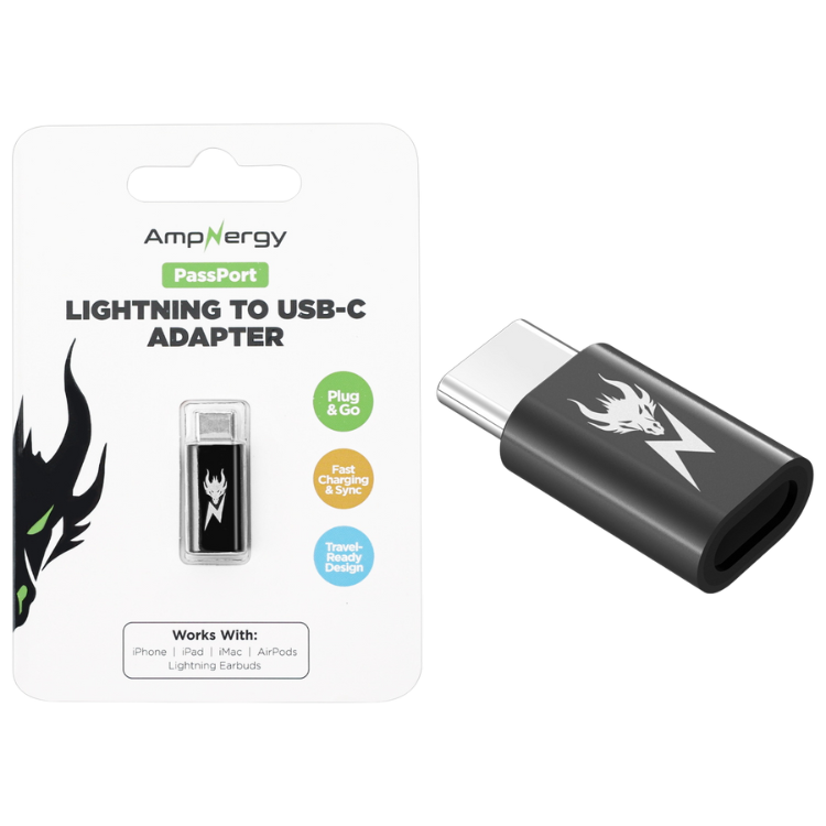 AmpNergy Passport Adaptateur Lightning vers USB-C