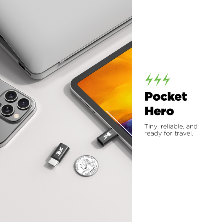 AmpNergy Passport Adaptateur Lightning vers USB-C