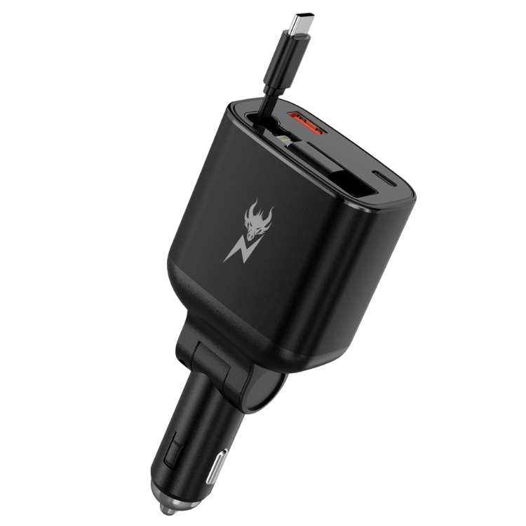 AmpNergy Speedemon Chargeur voiture 4-en-1 câbles intégrés