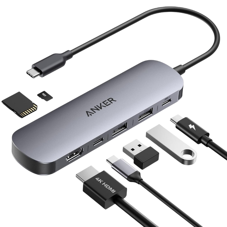 Anker Hub 7-En-1 Usb-C Hdmi 4K Pour Macbook, Ordi Et Tablettes
