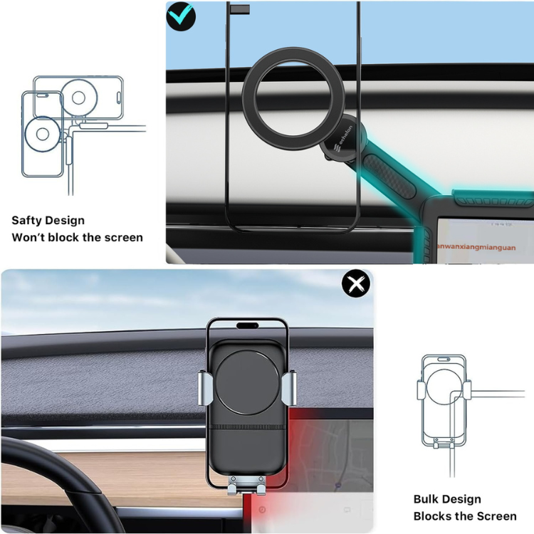 Echelon TesLock Support magnétique voiture pour Tesla Model 3/Y