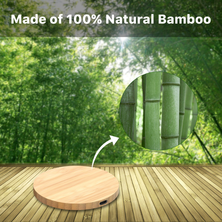 Ecoblvd Bamboo Chargeur sans fil 15W en bambou