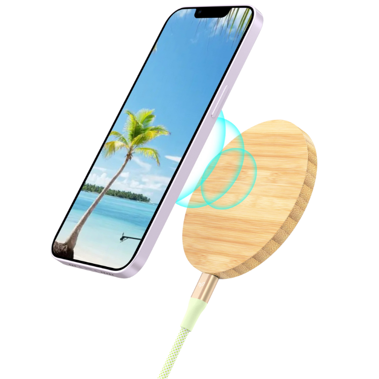 Ecoblvd Bamboo Chargeur sans fil 15W en bambou