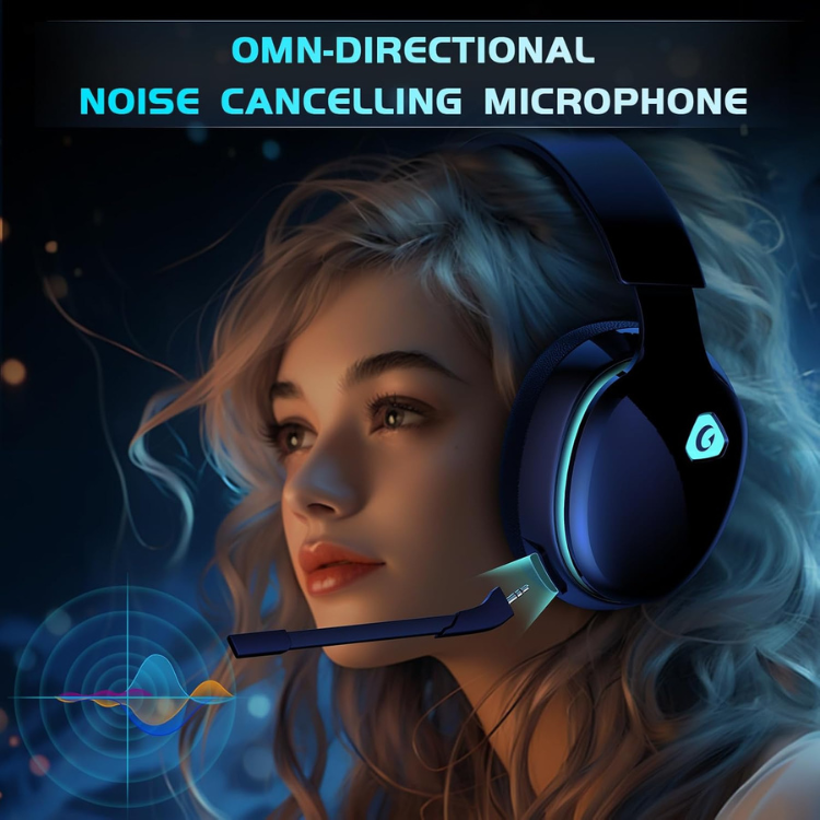 Gtheos Casque Gaming Sans Fil 2,4GHz pour PS5, PC, Switch