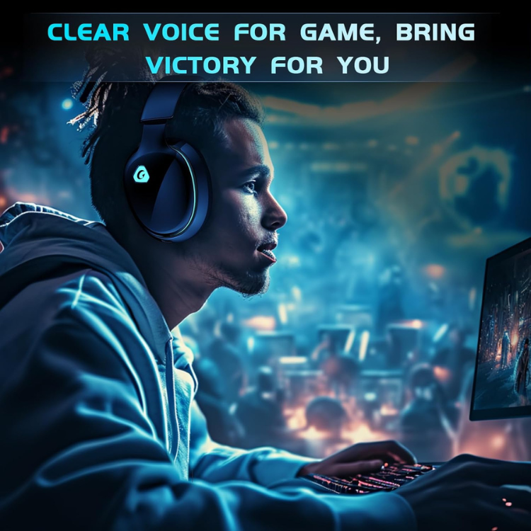 Gtheos Casque Gaming Sans Fil 2,4GHz pour PS5, PC, Switch