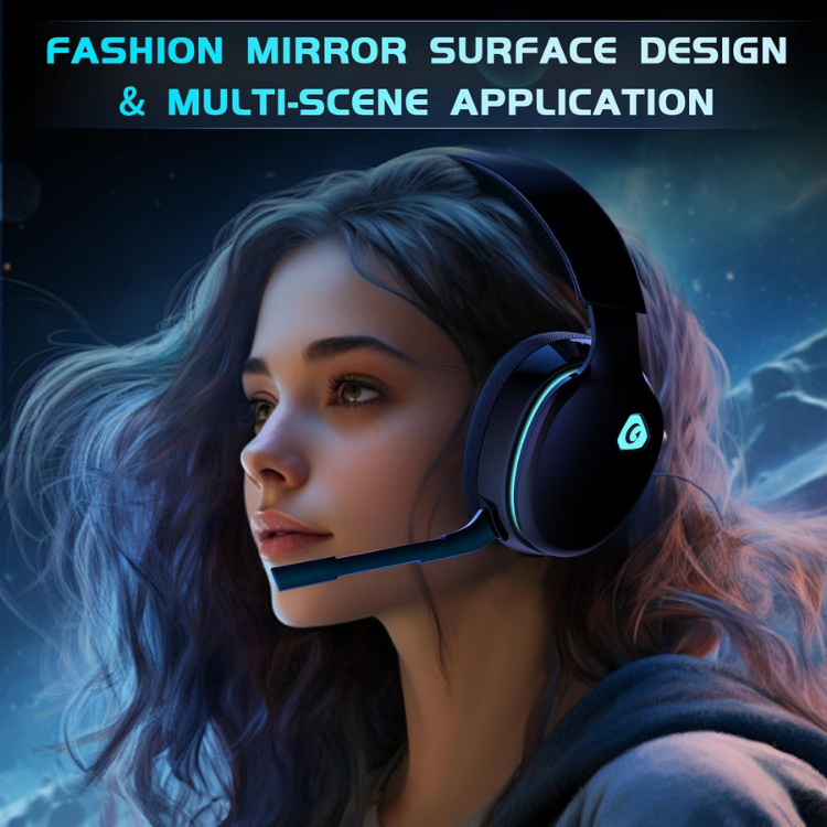 Gtheos Casque Gaming Sans Fil 2,4GHz pour PS5, PC, Switch
