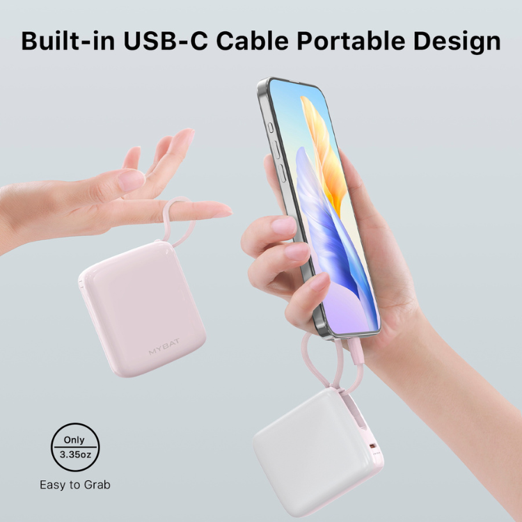 MyBat PowerLoop Batterie externe 10000mAh avec câble USB-C intégré