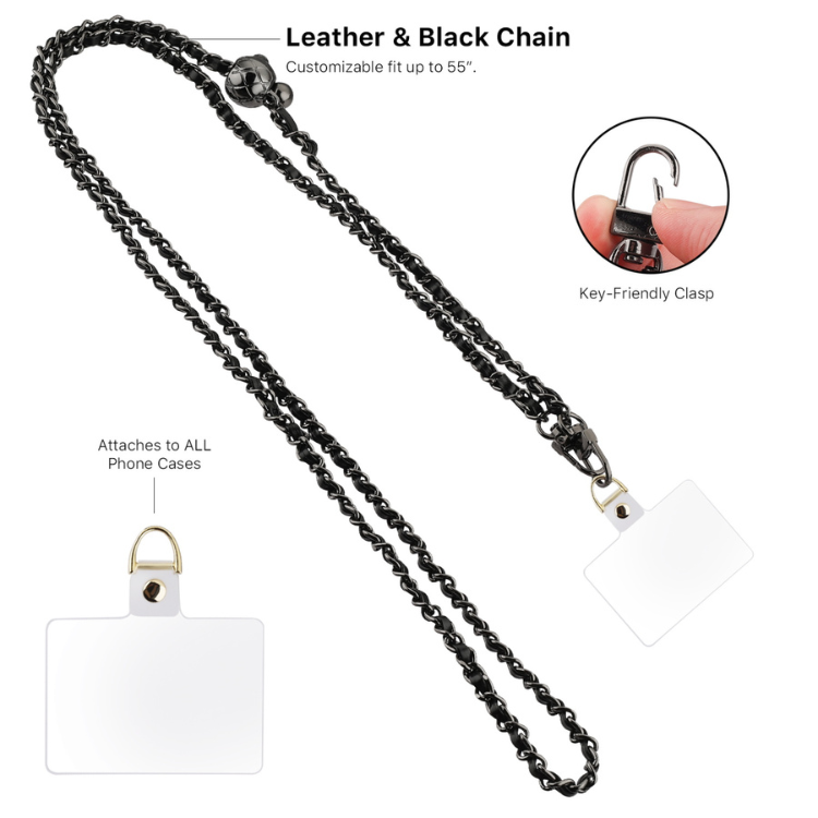 MyBat Obsidian Edge Bandoulière chaîne de luxe noire