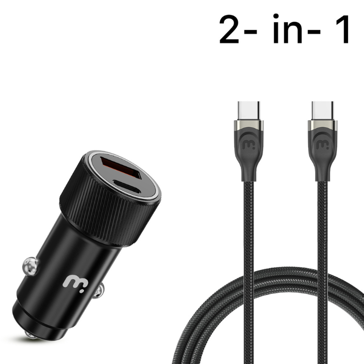 MyBat Pro Power Delivery X3 Chargeur voiture 30W 2en1 +câble USB-C