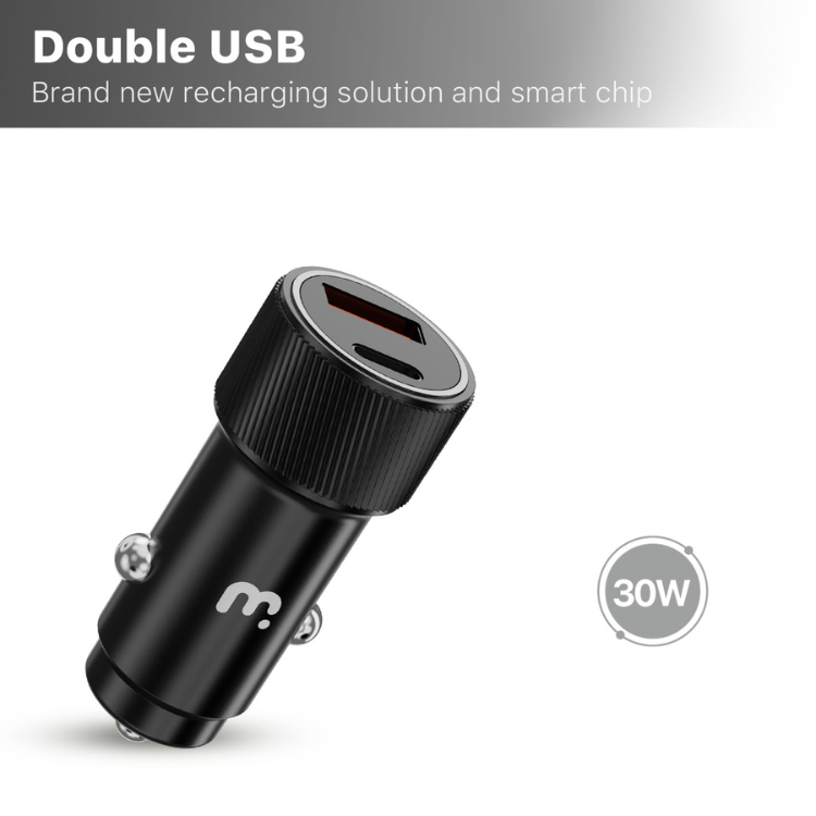 MyBat Pro Power Delivery X3 Chargeur voiture 30W 2en1 +câble USB-C