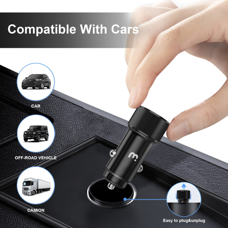 MyBat Pro Power Delivery X3 Chargeur voiture 30W 2en1 +câble USB-C