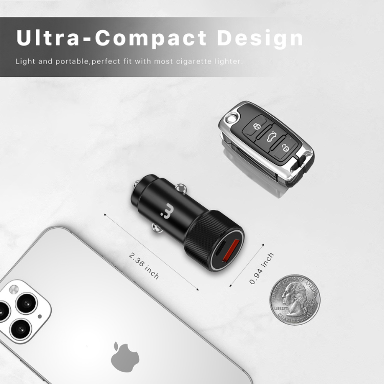MyBat Pro Power Delivery X3 Chargeur voiture 30W 2en1 +câble USB-C