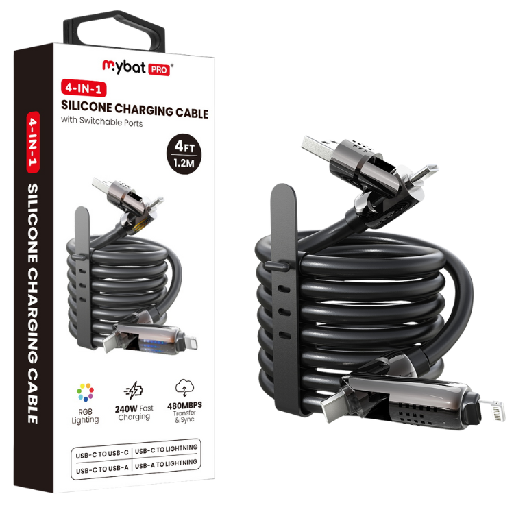 MyBat Pro Câble de charge 4-en-1 en silicone