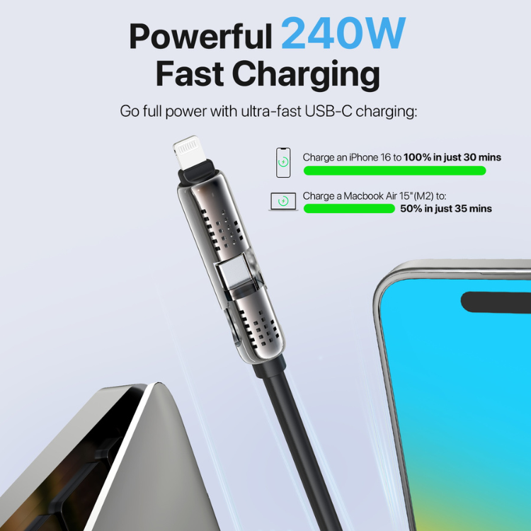 MyBat Pro Câble de charge 4-en-1 en silicone