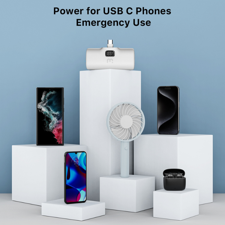 MyBat Plug+Go Batterie externe 5000mAh USB-C avec support intégré