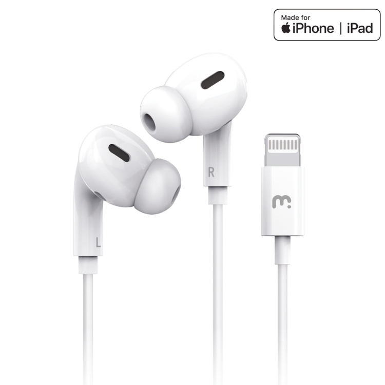 MyBat Pro Écouteurs filaires Lightning blancs iPhone