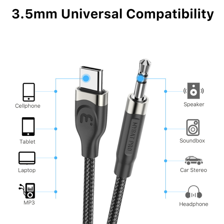 MyBat pro Cable Audio USB-C vers 3.5mm
