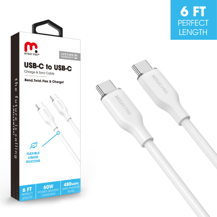 MyBat Pro Cable USB-C to USB-C en silicone, 2m
