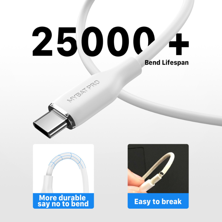 MyBat Pro Cable USB-C to USB-C en silicone, 2m