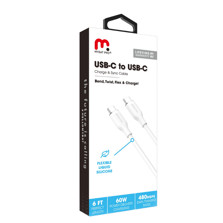 MyBat Pro Cable USB-C to USB-C en silicone, 2m