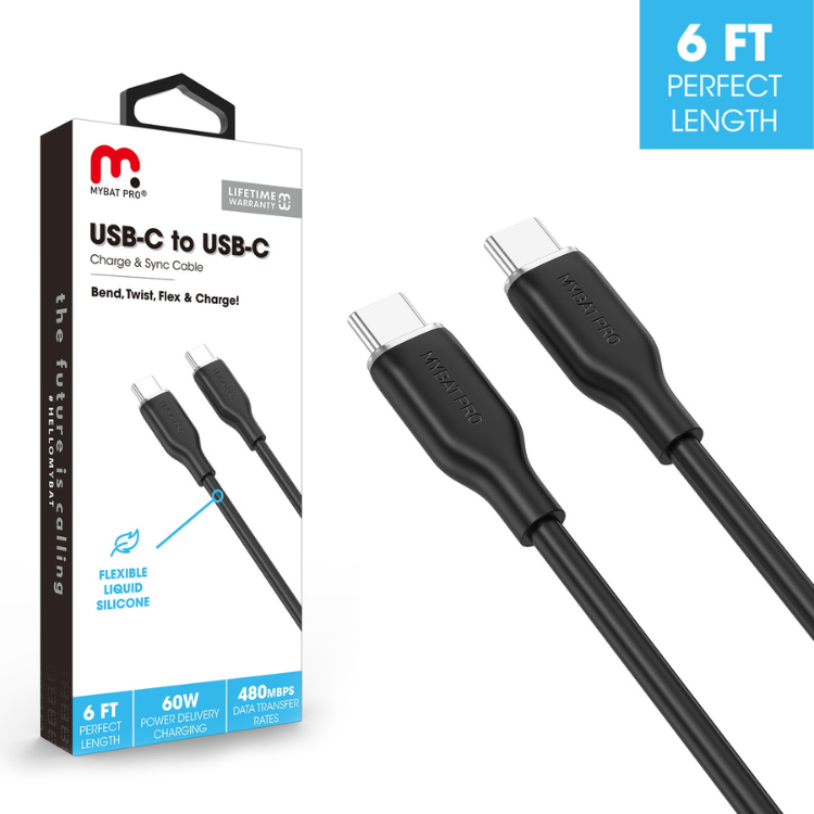 MyBat Pro Cable USB-C to USB-C en silicone, 2m