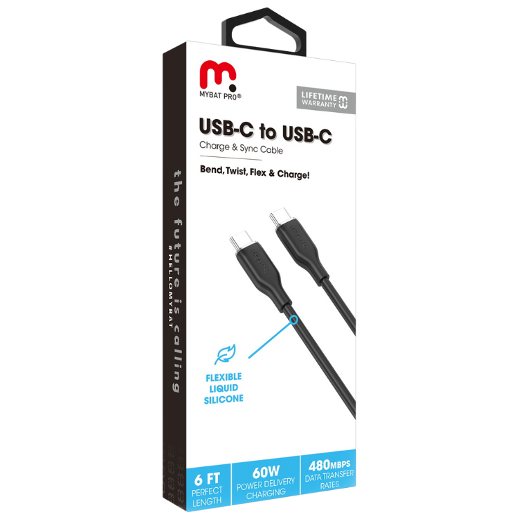 MyBat Pro Cable USB-C to USB-C en silicone, 2m