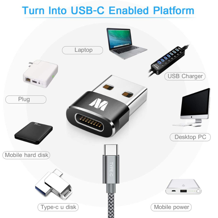 MyBat Adapteur USB-C femelle vers USB-A mâle