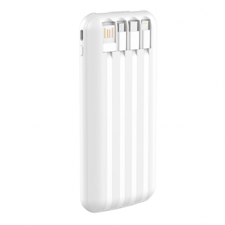 BATTERIE EXTERNE UNIVERSEL- 4 CABLES - 10000 mAh