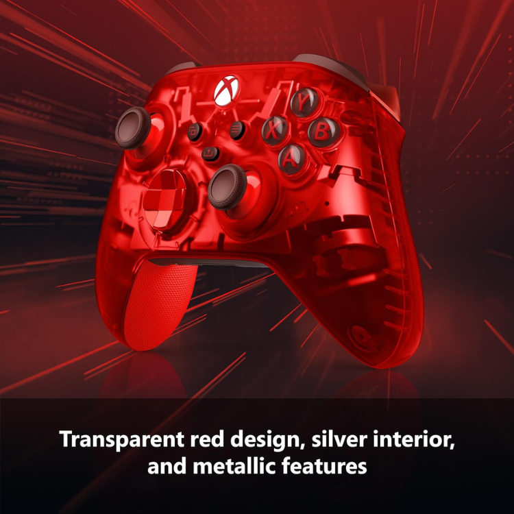 Microsoft Manette pour Xbox Red Translucide