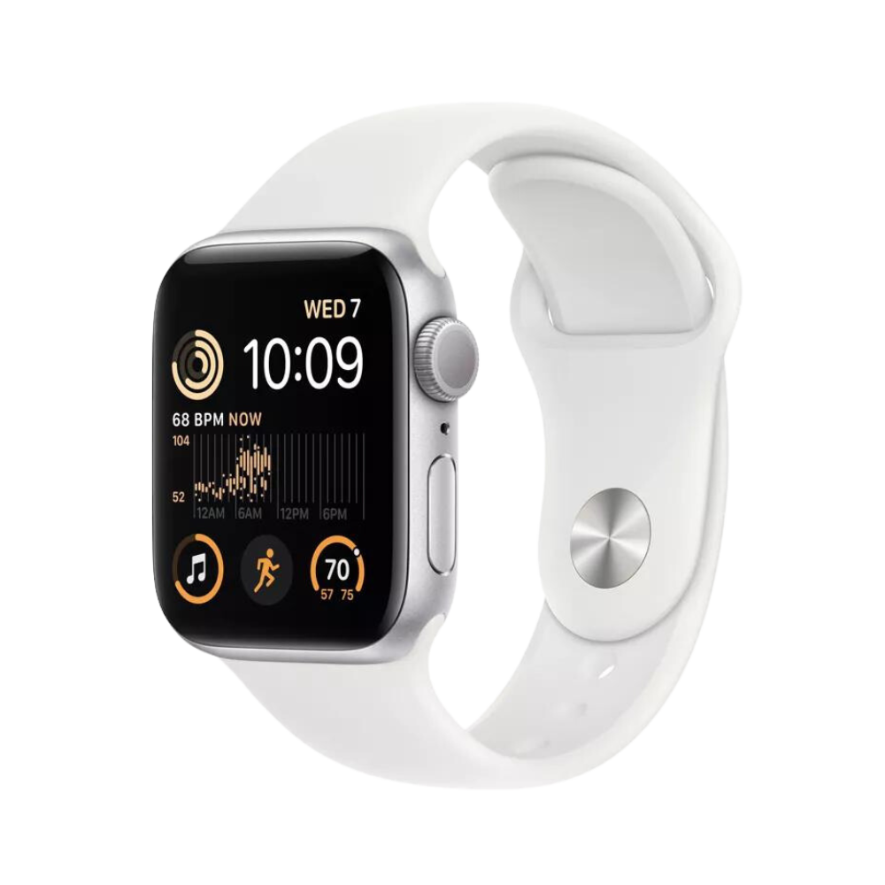 APPLE WATCH SE 2 - GPS - Argent - Bracelet blanc